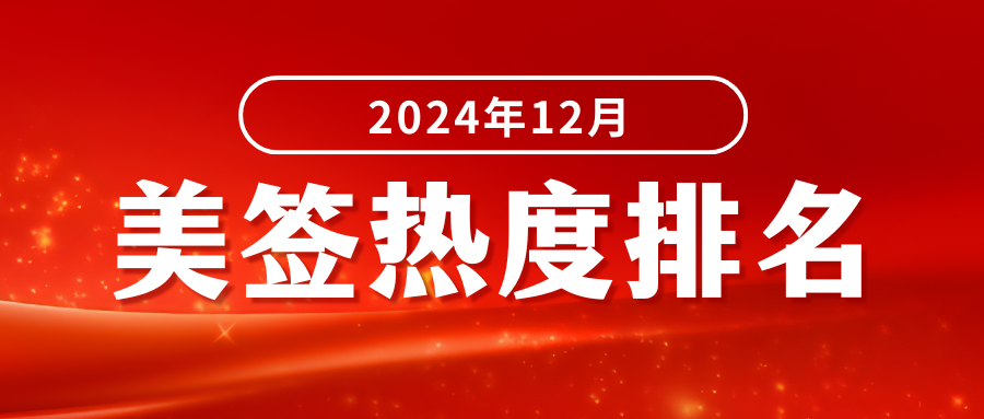 2024年12月美國簽證熱度大排名，你選對了嗎？